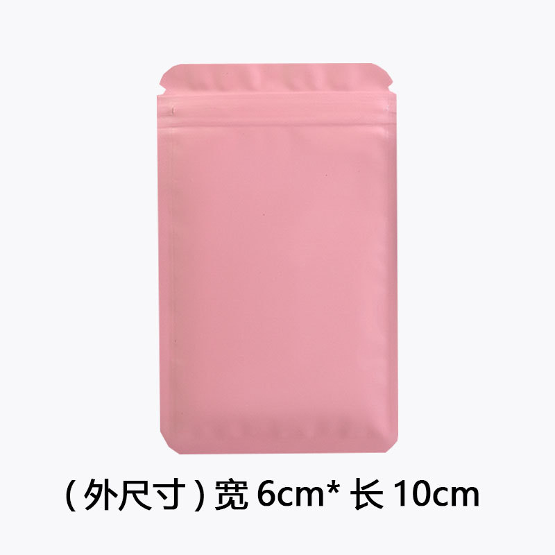 Joyas de color Bolsa ziplock Bolsa ciega Bolsa de papel de aluminio esmerilado Bolsa de hueso opaca aluminizada de doble cara Bolsa de embalaje sellada con alimentos