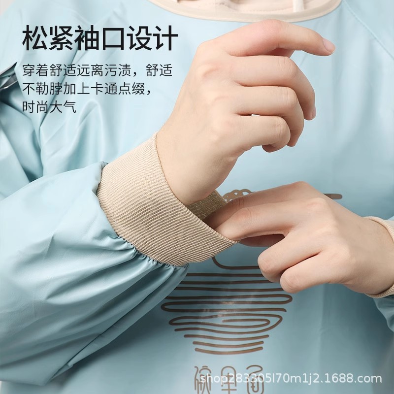 Blusa impermeable para mujer nuevo estilo de invierno delantal de manga larga cocina hogar a prueba de aceite ropa de trabajo para adultos al por mayor