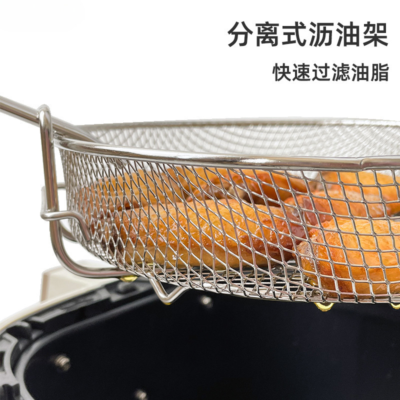 空気フライヤーのフライヤーの部品のステンレスの焼きかごのグリルの水切りの棚の鶏の羽は油の皿のケーキの皿の34567リットルを隔てます。|undefined