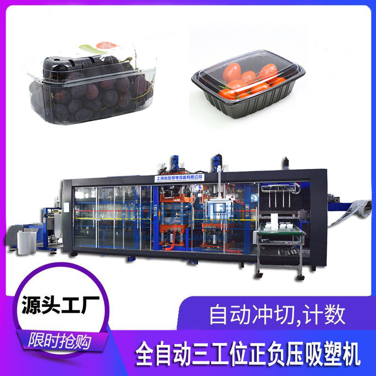 全自动水果盒吸塑包装吸塑机 正负压热成型机