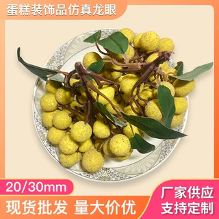仿真龙眼桂圆水果串模型假水果仿真水果摆件蛋糕装饰食物道具定制