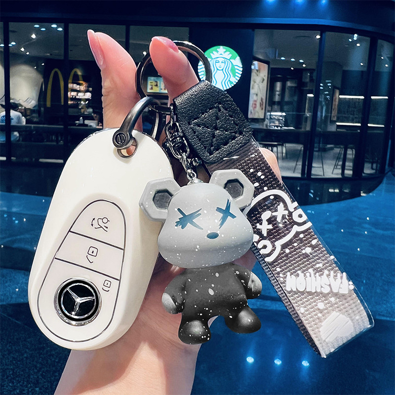 Suitable for Mercedes-Benz Key Cover, New C-Class C260L Car C200L Shell C180L/C300L High-End Protective Case for Men and Women