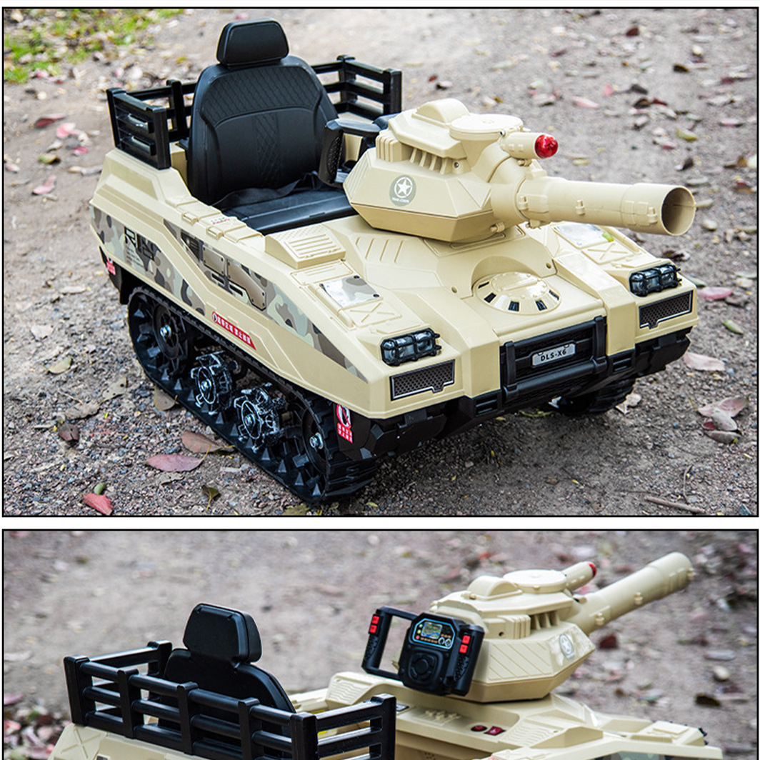 Nuevo tanque de los niños coche eléctrico sentado hombre Yue yebao pista de coche de juguete girar en lugar carga batalla competitiva