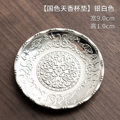 Transfronterizo fábrica directa aleación posavasos taza de té aislamiento posavasos hoja residual posavasos Kung Fu ceremonia del té Accesorios