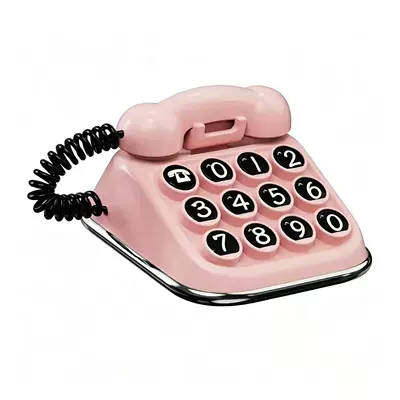 Retro Telephone Parking Nömrəli dayanma kartı - pink