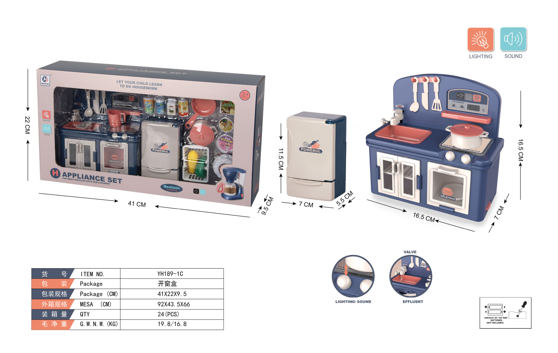 Juguetes para niños cocina grande conjunto completo de simulación transfronteriza eléctrica área de Chenghai conjunto mayorista de 3 años