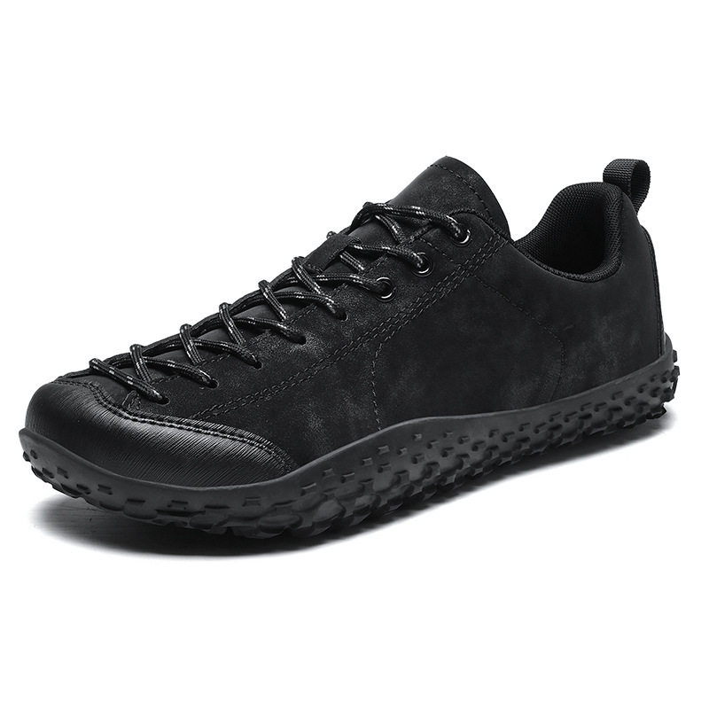 Giày thể thao nam cỡ lớn mũi rộng, giày sneaker lưới thoáng khí đi bộ đường dài, đế bằng — Hồng phấn, Màu be, Xanh lá cây, màu đen