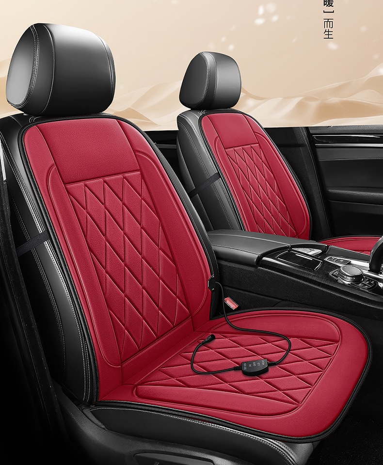 Car heated seat cushion, winter electric heating 12V seat pad, winter single-seat and dual-seat warming pad for driver and passenger