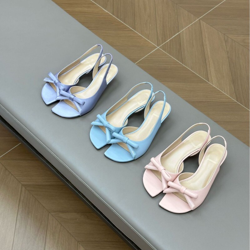 High-Quality D-Brand Bowknot High-Heeled Sandals Made in Dongguan, Women's Sheepskin Back-Strap Square-Toe Diagonal-Cut Open-Toe Stiletto Heels High-Quality D-Brand Bowknot High-Heeled Sandals Made in Dongguan, Women's Sheepskin Back-Strap Square-Toe Diagonal-Cut Open-Toe Stiletto Heels
