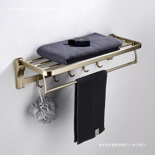 Bathroom Rack Hardware Pendant Stainless Steel Wire-drawing Gold Nordic Towel German Bathroom Towel Rack Color Free Shipping