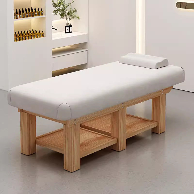 Nuevo salón de belleza de alta gama especial madera maciza función cama de masaje cama de belleza SPA masaje cama de látex de masaje