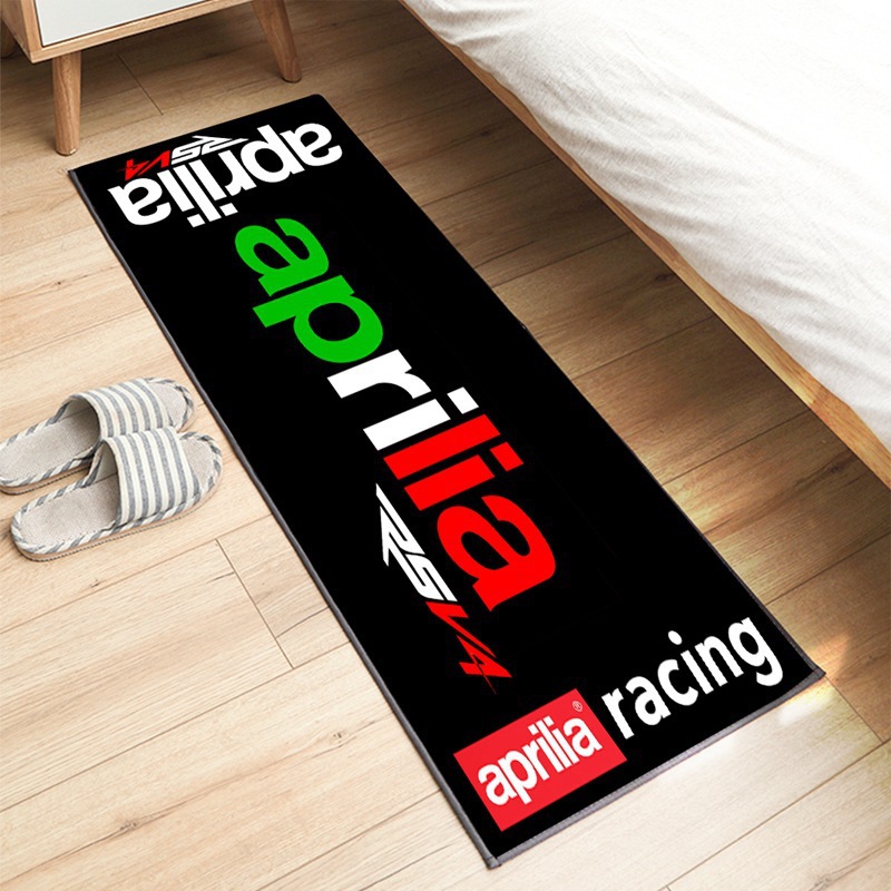 Cross-border Amazon temu motorcycle logo crystal velvet floor mat bedroom dirty easy to take care of bedside blanket in stock