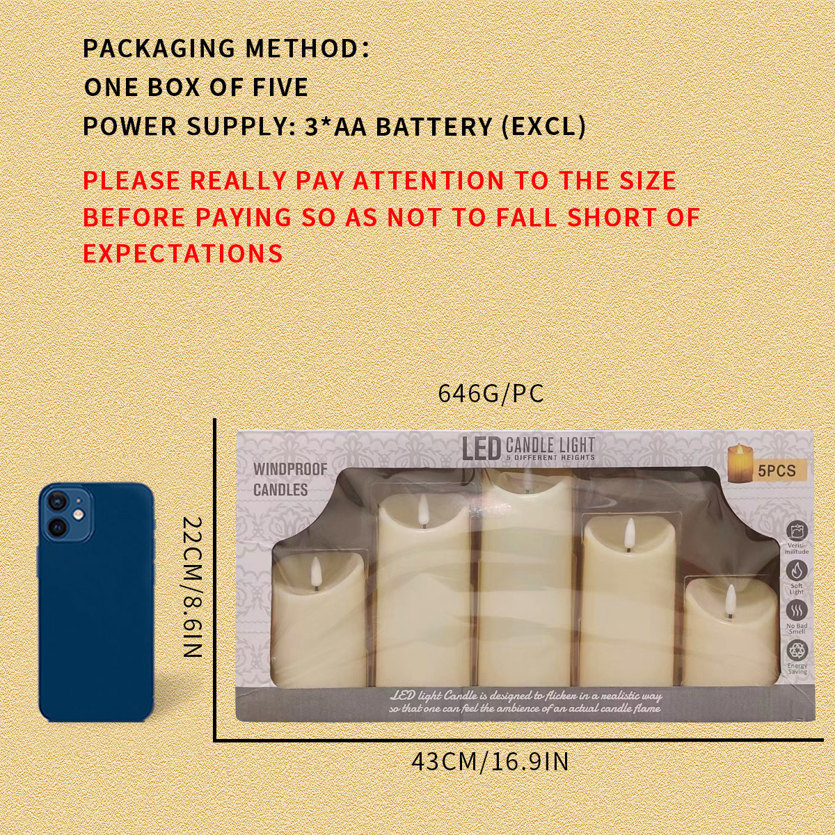 Vela electrónica vela de simulación LED vela té luz lágrima vela luz al por mayor decoración de Navidad boda carretera plomo Luz
