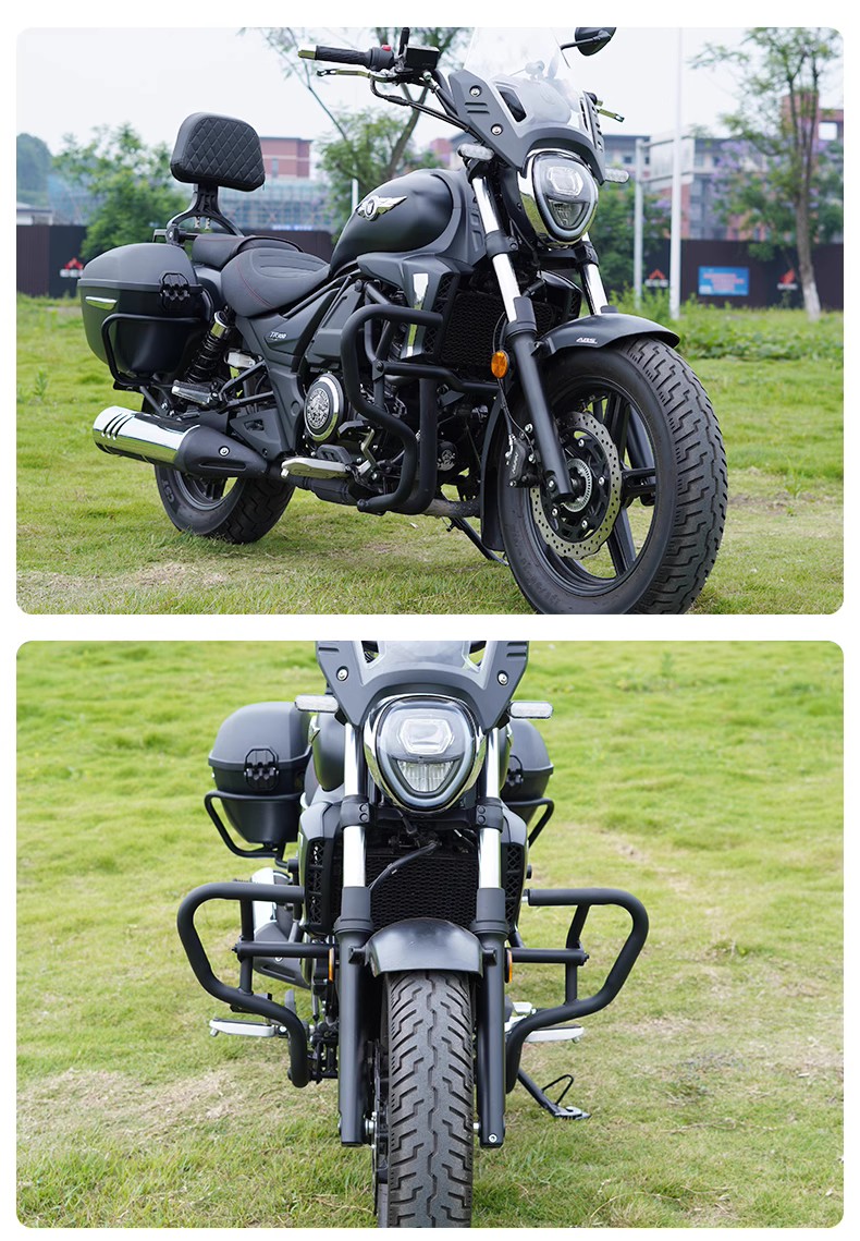 Suitable for Haojue TR300 motorcycle anti-fall bumper protection bar shelf tail rack leather side bag modification