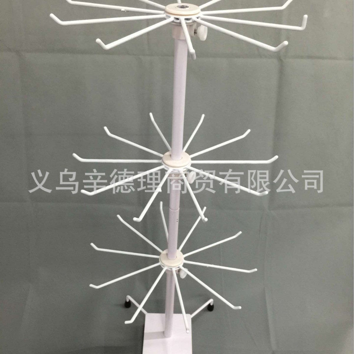 义乌货架厂家直销大量供应三层挂钩旋转饰品架 首饰架展示架 铁架
