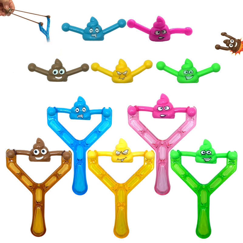 Tiktok Same Style Cross-border Hot Sale Creative Tricky Funny Catapult Poop Slingshot Stool Vent Pressure Reduction Toy Wholesale display picture 1