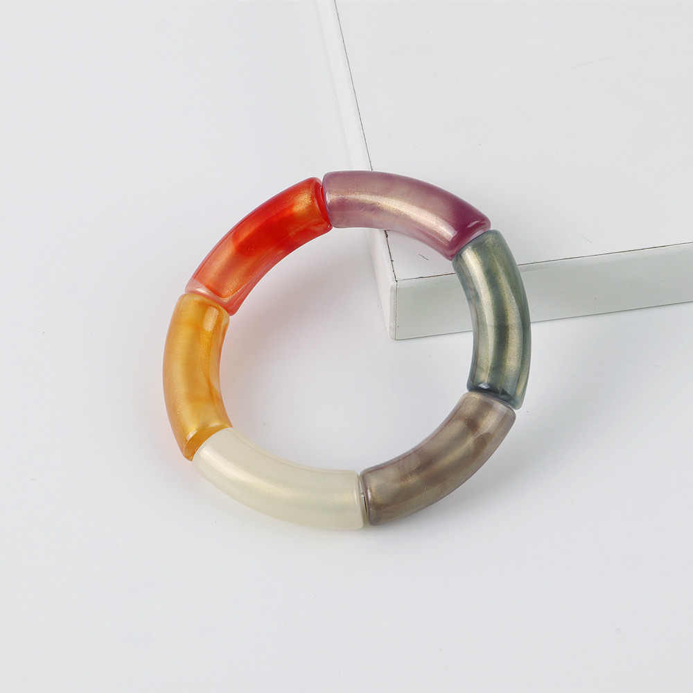 Acrylic Material Retro Solid Color Acrylic Bangles Wholesale