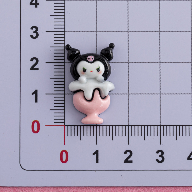 Dibujos Animados sanliou coolomi negro púrpura serie accesorios de resina DIY crema pegamento caja del teléfono accesorios para el cabello material hecho a mano