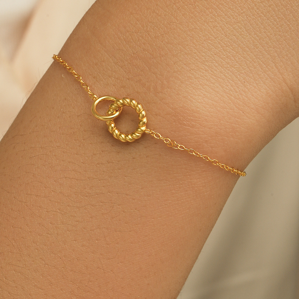 1 Piece Quantity 925 Sterling Silver Bracelets Elegant Simple Style Streetwear