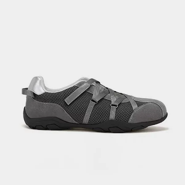 Cowhide Version of the Popular Internet Celebrity Shoes, Round-Toe Niche Design, Color-Blocked German Training Shoes for Women, Cross-Strap Shallow Ballet Shoes