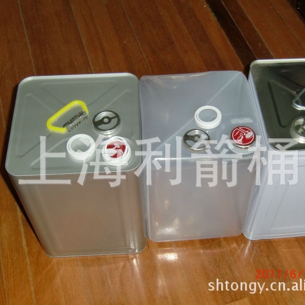 上海专业18L钢塑复合方桶厂家，18L内衬铁桶 方桶 铁桶 上海利箭