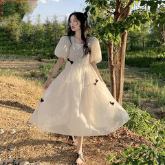 フォレストドレス 女の子 夏服 2025年新作 中学生・高校生 甘くて優しいプリンセスメッシュロングスカート