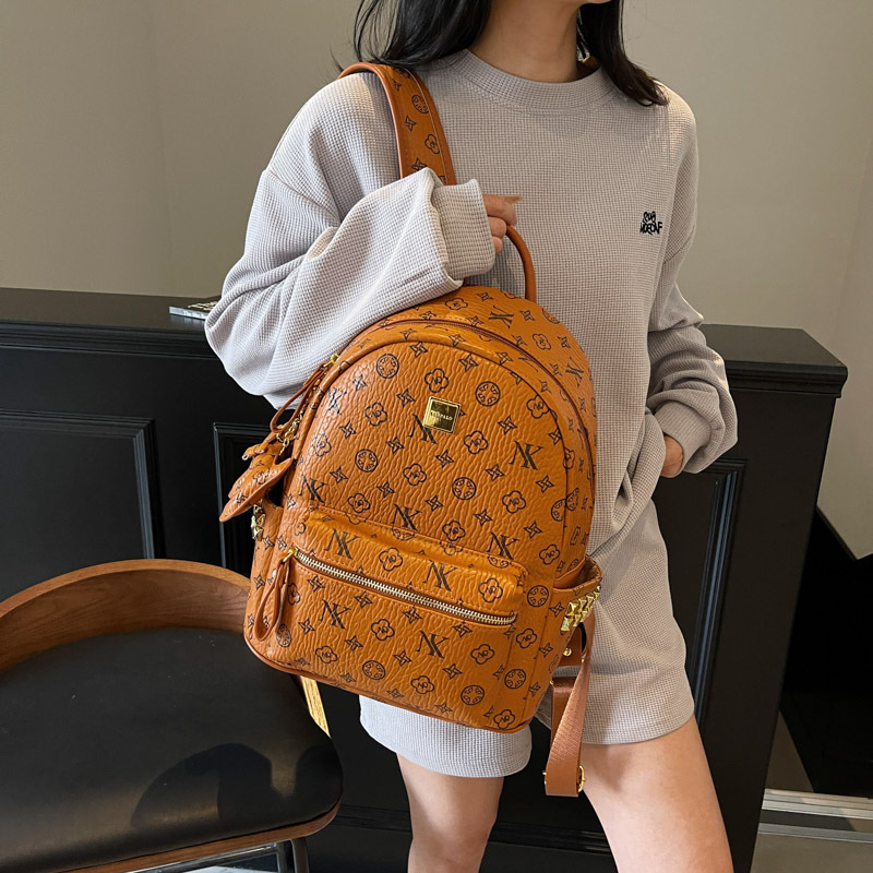 Mochila de mujer de gran capacidad de moda coreana, mochila colgante con estampado de letras de estilo occidental, bolso de mujer de viaje de trabajo, marea