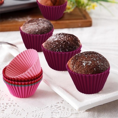 Cupcakes paper cup High temperature resistance Silicone Cup Cake mould oven household Baking tool glass