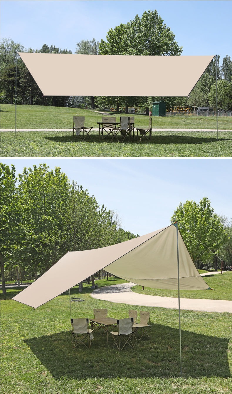 Outdoor canopy tent, thickened sunshade, waterproof, sun-proof, UV-resistant, portable camping butterfly canopy