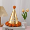 Black Gold Mao Ball Birthday Hat Children Adult Birthday Dress Supplies Party Jianjiao Birthday Paper Wholesale