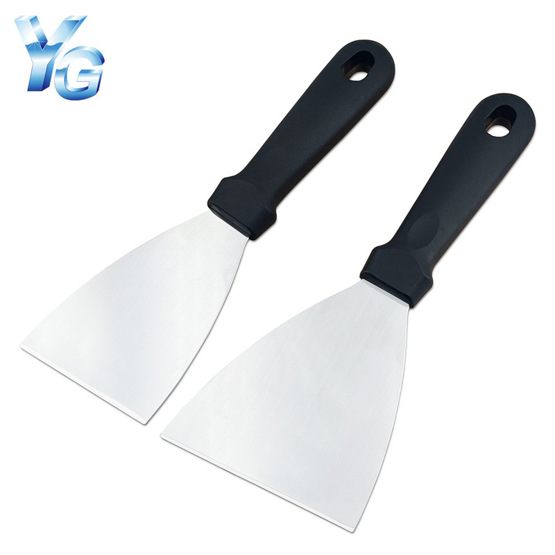 Factory direct plastic handle stainless steel large diagonal shovel baking tools pizza shovel steak shovel pancake shovel