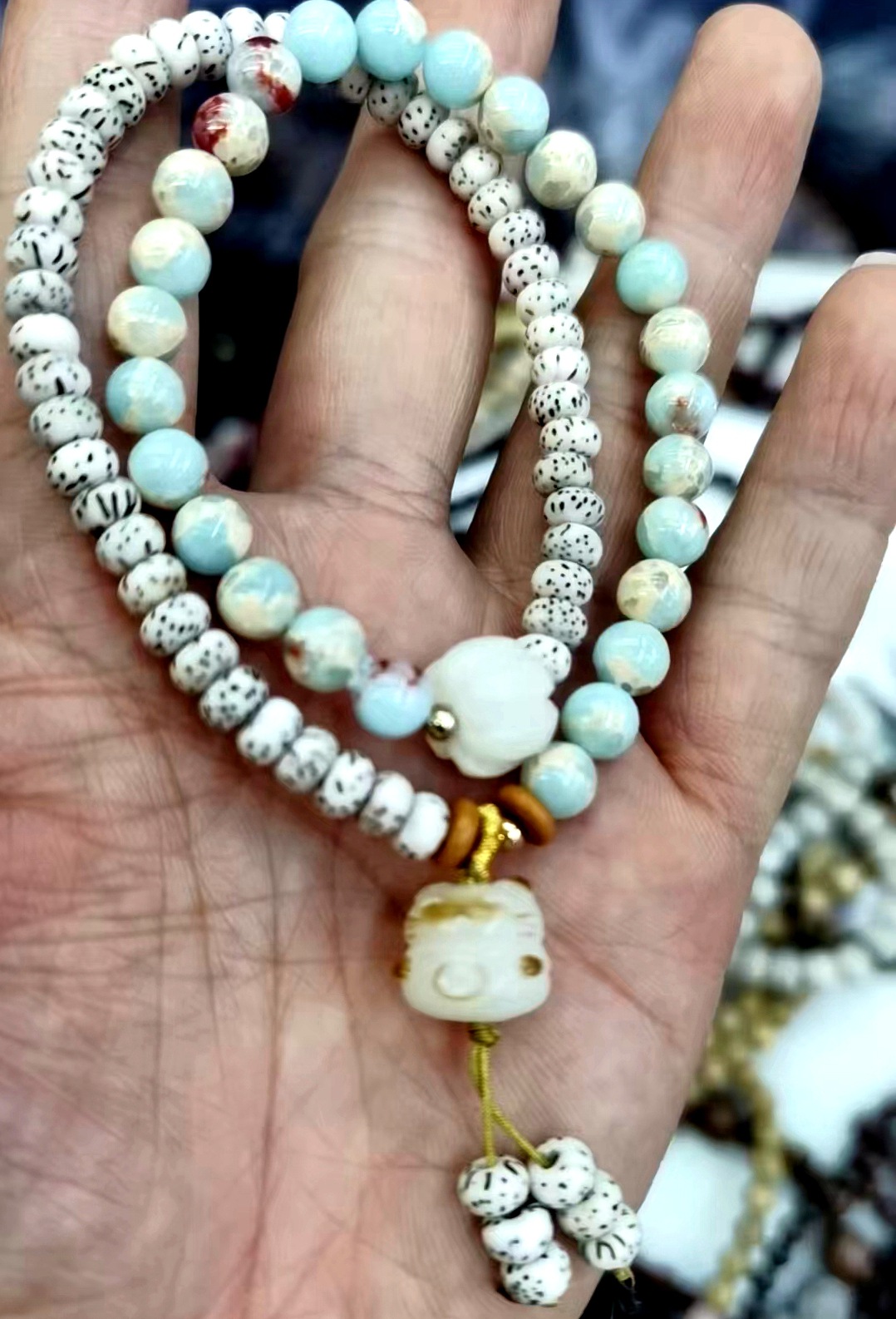 Piedra de ágata natural, perlas de madera, pulseras de cuentas, joyas de estilo nacional, pulseras de piedra Shoushan de estilo chino.