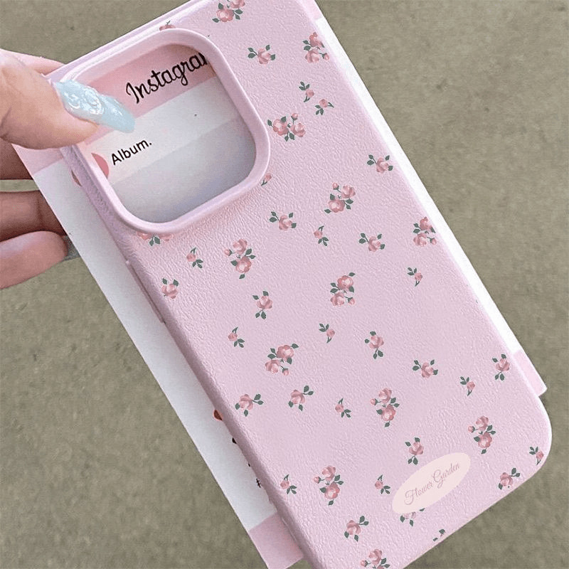 Ins Style Fresh Small Floral Suitable For 17 Pro Max Phone Case IPhone 15/13 Lychee Pattern 14 Soft X_voghion.com