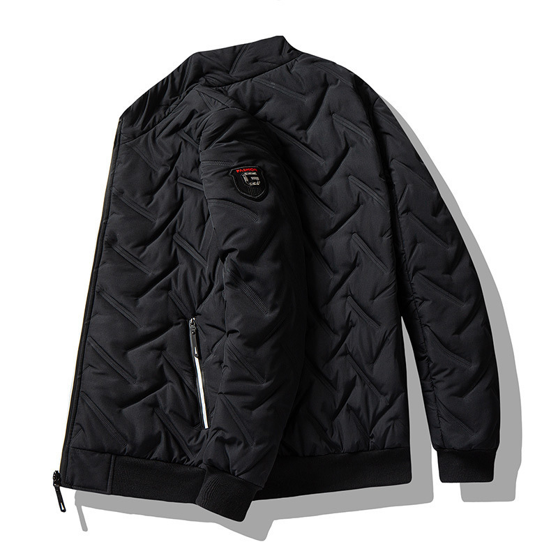 Chaqueta de algodón acolchado para hombres transfronterizos 2023 nuevo collar de soporte abrigo ligero de algodón acolchado de moda coreana Chaqueta de algodón acolchado corto al por mayor