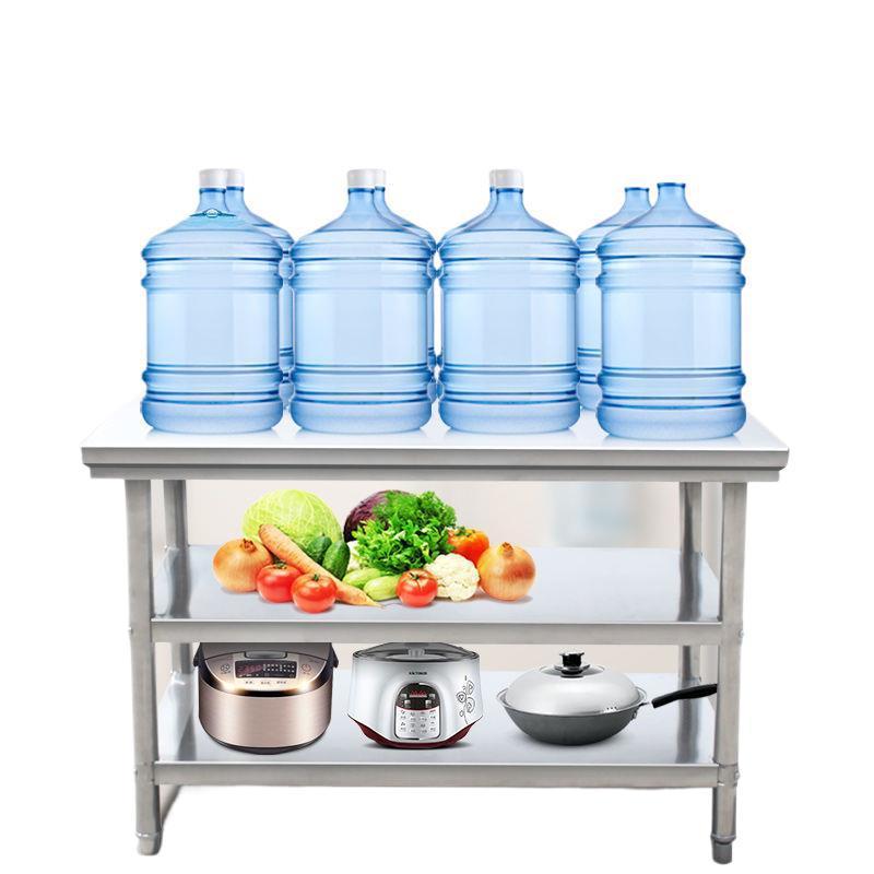 送料無料、分解と組み立ての二層ステンレス鋼作業台、ホテルのキッチンコンソール、作業テーブル、積載テーブル、梱包カウンター|undefined