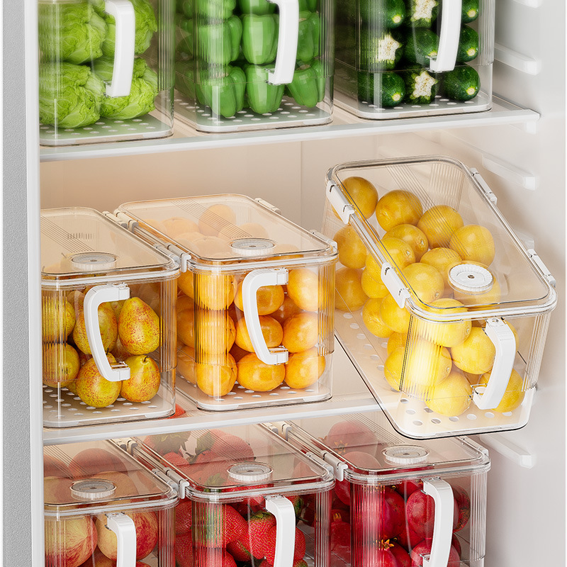 冷蔵庫収納ボックス整理ボックス透明食品保存ボックス食品級卵収納ボックス野菜果物冷凍ボックス|undefined