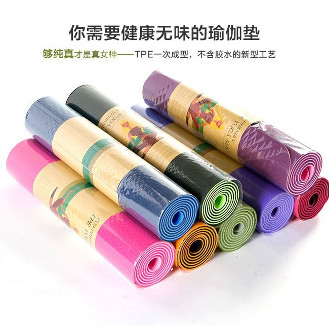 Línea de postura estera de yoga estera de la aptitud estera de yoga función ensanchada pu tirano cuerda saltar estera de yoga estera de goma estera de yoga