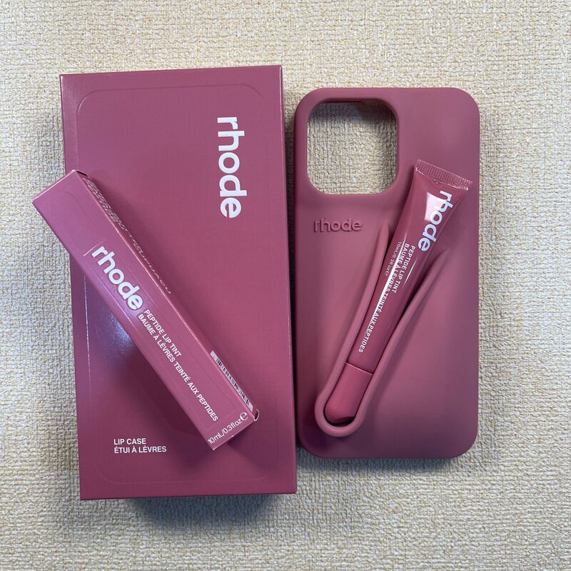 口红海莉唇彩硅胶壳适用16Promax防摔RHODE硅胶保护壳口红壳15pro|undefined