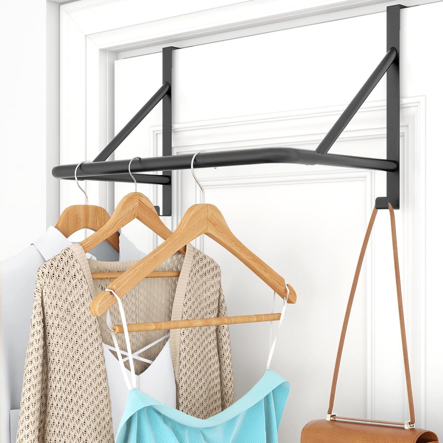 Hook Behind the Door, No Punching Required, Clothes Hanger, Bedroom Dormitory Storage Door Coat Hook, Wall Hanging Clothes, Traceless