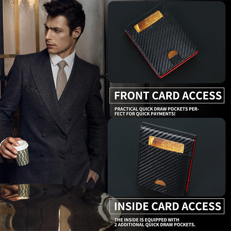 Amazon ultrafibra cartera de hombre monedero multifuncional monedero de hombre monedero de negocios monedero de tarjetas personalizado