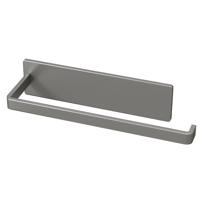 Gun Gray No-Drill Cabinet Kitchen Storage Rack For Cling Film And Cloth, Wall-Mounted Multifunctional Paper Towel Holder_voghion.com