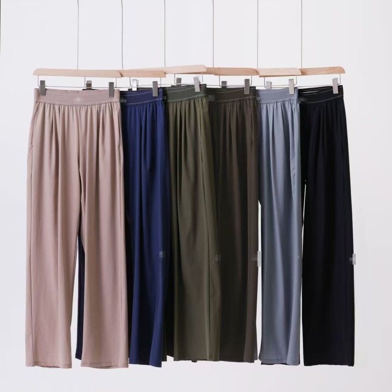 Lot 26 Cross-Border Foreign Trade Loose Casual Summer Thin Straight-Leg Sports Pants Wide-Leg Pants Elastic Waist Versatile Quick-Dry Lot 26 Cross-Border Foreign Trade Loose Casual Summer Thin Straight-Leg Sports Pants Wide-Leg Pants Elastic Waist Versatile Quick-Dry