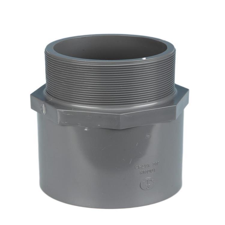 环宇锚牌管UPVC化工管外牙接头国标UPVC外牙直通外牙直接工业管件