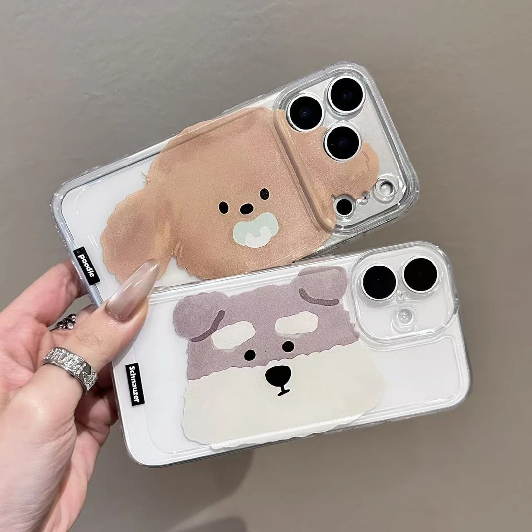 Cute Puppy Couple Suitable for Samsung S25Ultra Mobile Phone Case S24/A73/A56/A91 Soft S23 Space Case