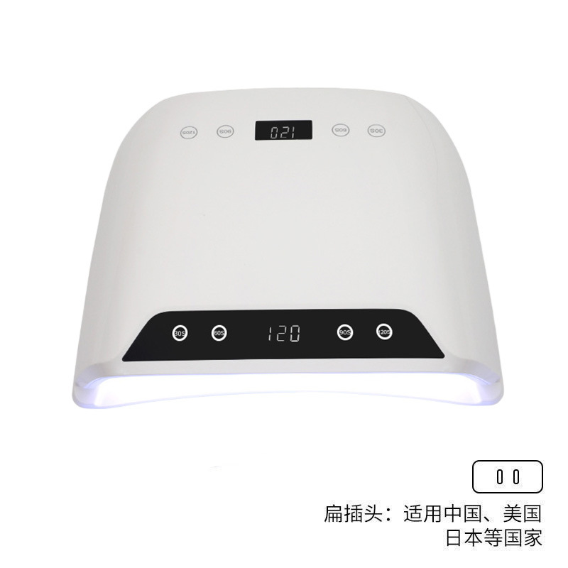 Lámpara de manicura de alta potencia 72 lámparas de gran capacidad de manicura horneado lámpara led luz de terapia de secado rápido máquina de terapia de manicura transfronteriza