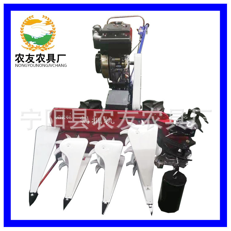 青海海西手推小麦收获机  麦子割晒打捆机 家用麦子割捆机