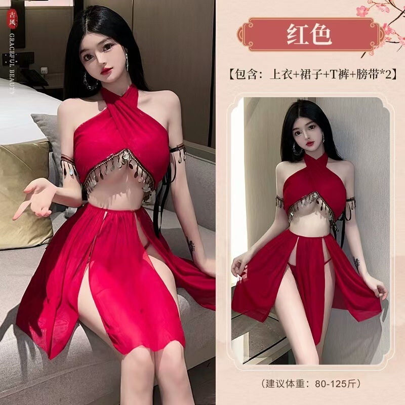 Sexy Lingerie, Seductive Sleepwear, Passionate Temptation in Bed, Exotic Style, Hip-Hugging Design, Fashionable, Tight-Fitting, Cute