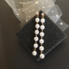 Silver needle, zirconium from pearl, long earrings, silver 925 sample, fitted, internet celebrity