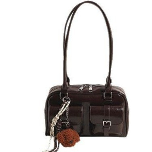 Korean retro one-shoulder underarm bag large capacity commuting versatile stick bag hand-held bowling bag Boston pillow bag