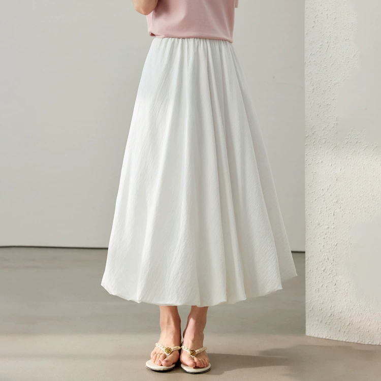 [Юбка Cloud Bud, удобная юбка с эластичной резинкой на талии для похудения] Тонкая и красивая женская одежда больших размеров, летний новый стиль, толстый мм